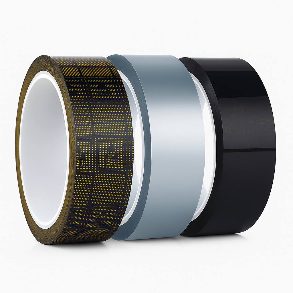 Sublimation polyimide tape roll with silicone adhesive for high temperature heat transfer use